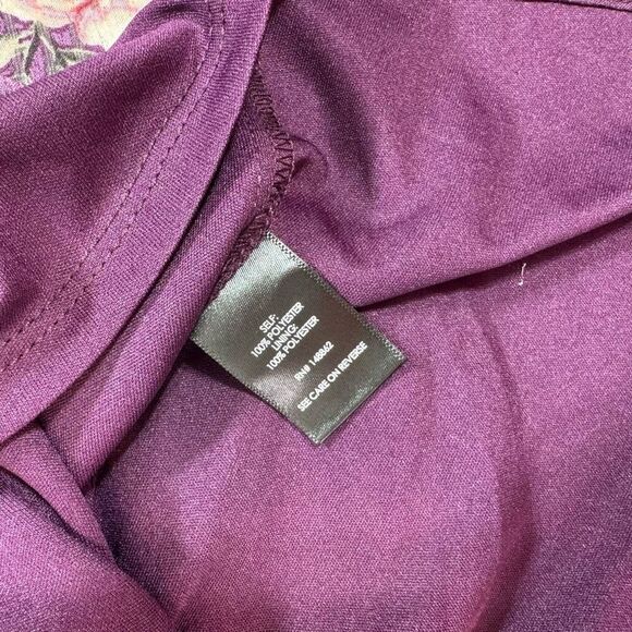 Torrid Wrap Dress Womens 2X Midi Dobby Satin Surplice Floral Romantic Roses New - Picture 7 of 10